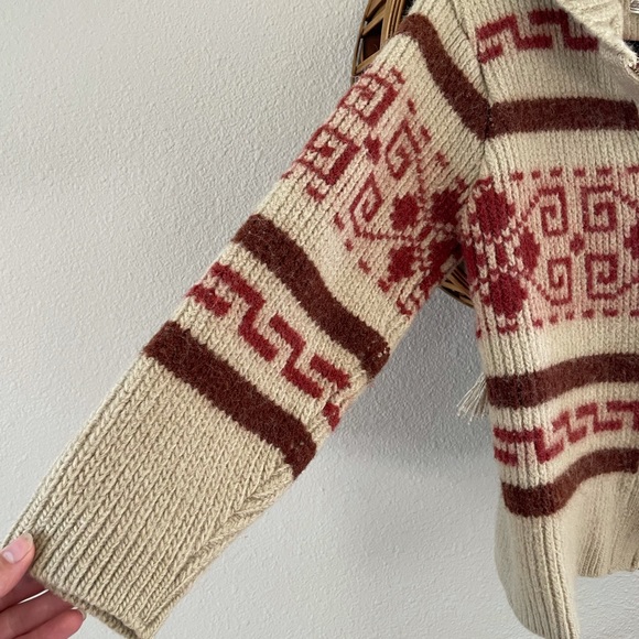 - Vintage 60s 70s PENDLETON BIG LEBOWSKI DUDE 100% Wool Sweater Zip Up Car… - Picture 6 of 7